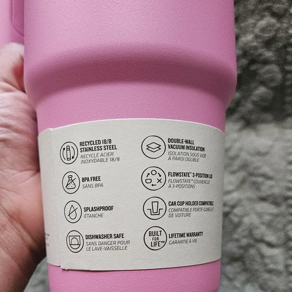 Stanley FlowState Quencher H2.0 Tumbler – Pink 🌸 30oz.New - Picture 3 of 6